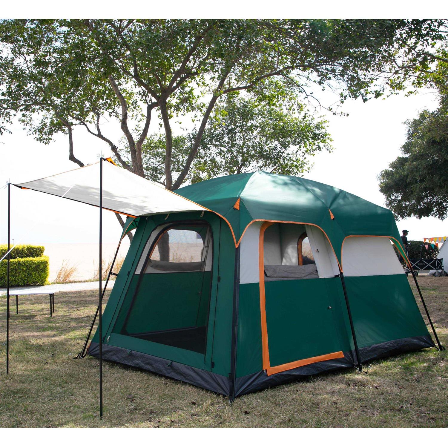 KTT Instant Tent 6/12 Person,Large Family Cabin Tents,Automatic pop up Tent Build Quickly in 60S,2 Rooms,2 Top Windows,3 Doors and 3 Windows - Image 5