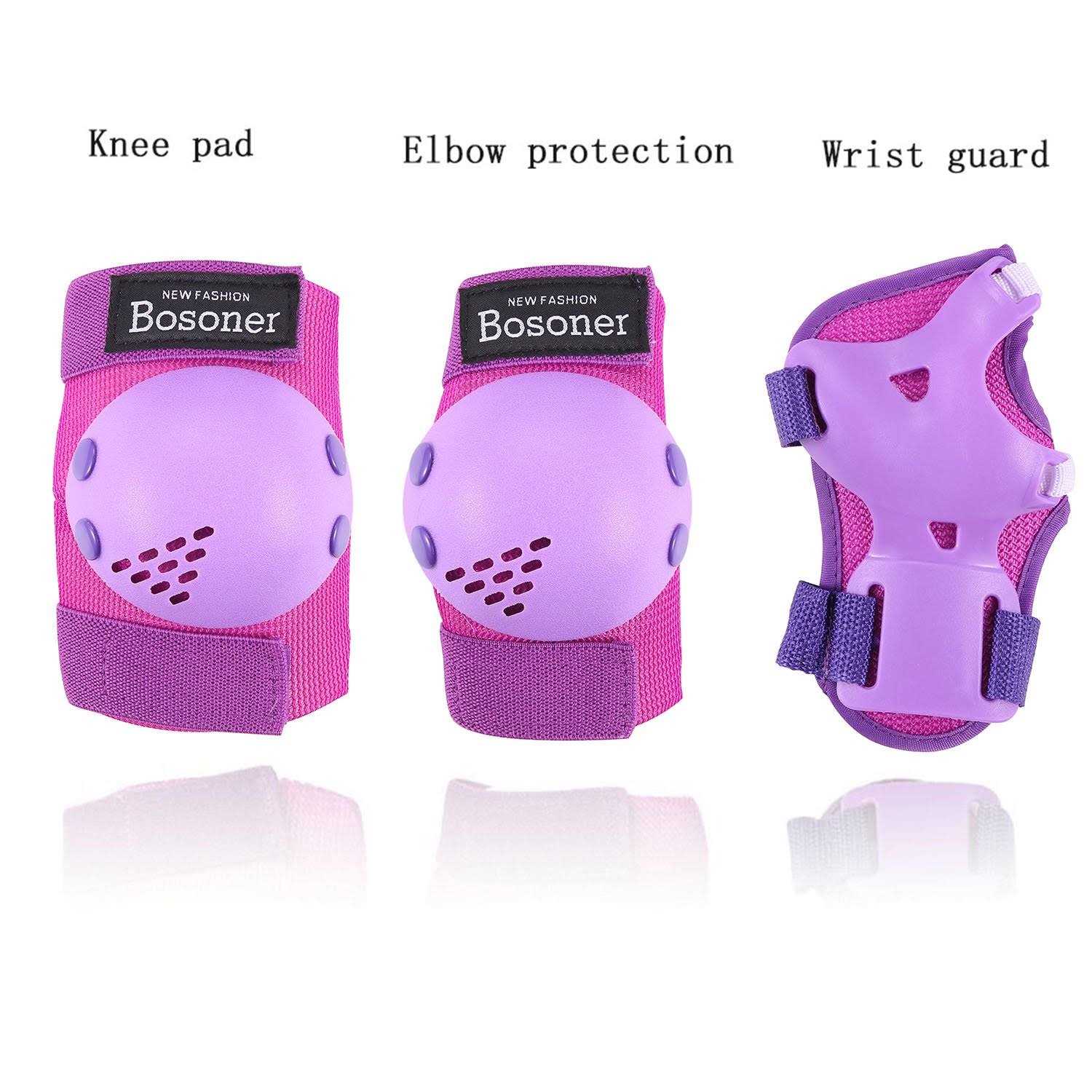 Bosoner Kids/Youth Knee Elbow Pads Guards Set for Roller Cycling Bike Inline - Image 3