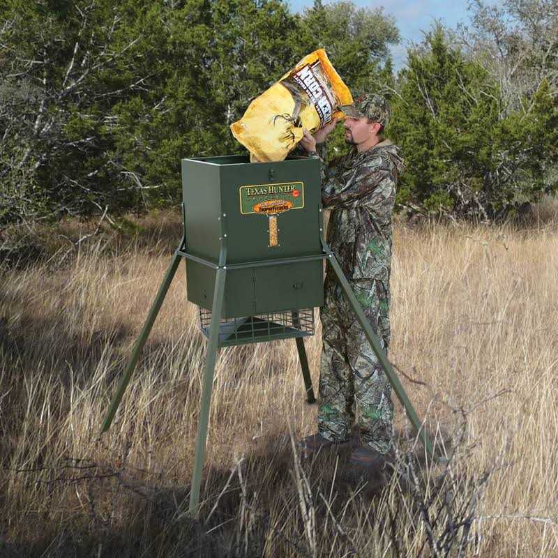 Texas Hunter 300 lb. Trophy Deer Feeder with 4 foot Legs - Image 5