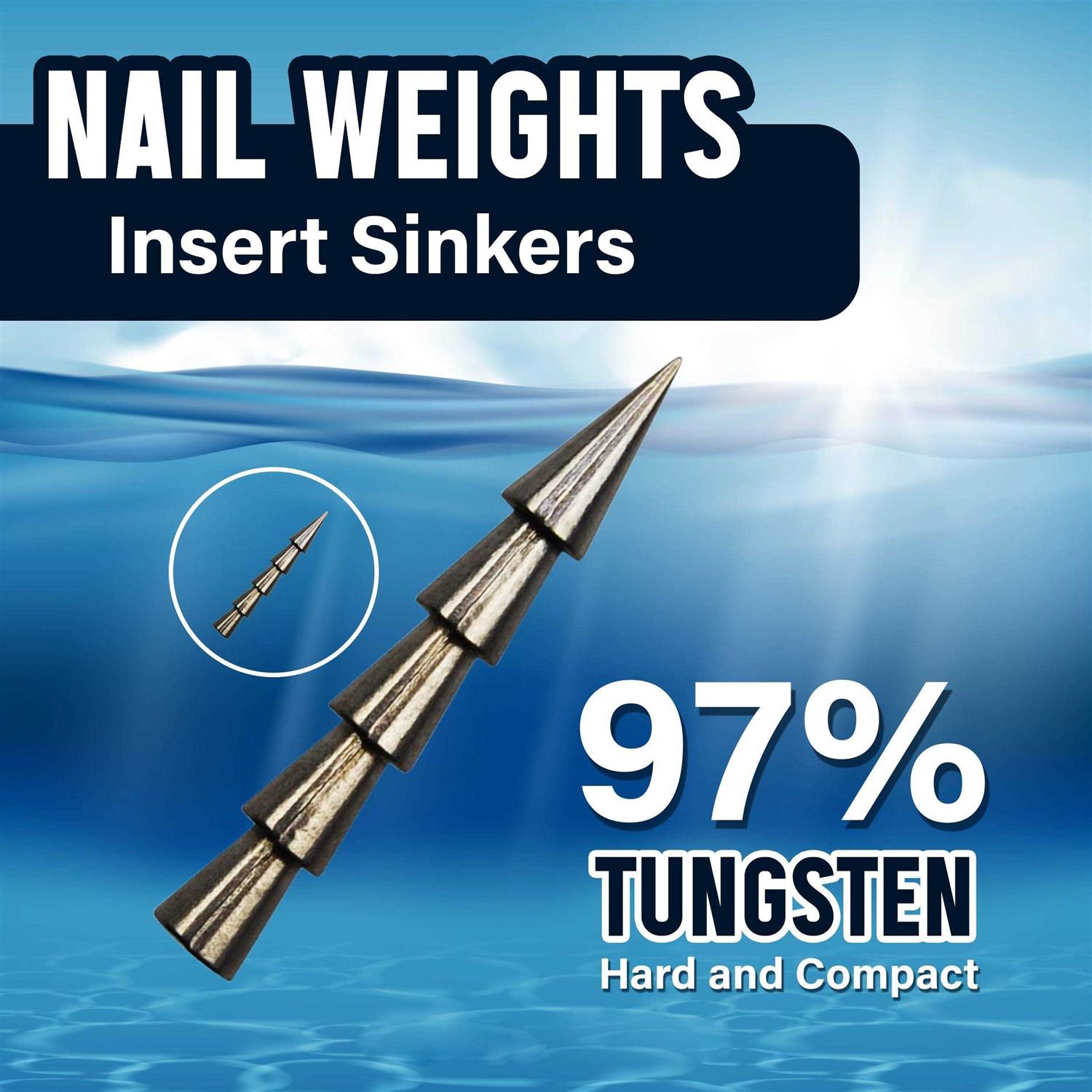 Reaction Tackle Nail Weights/Tungsten Insert Sinkers in Various Sizes - Image 3