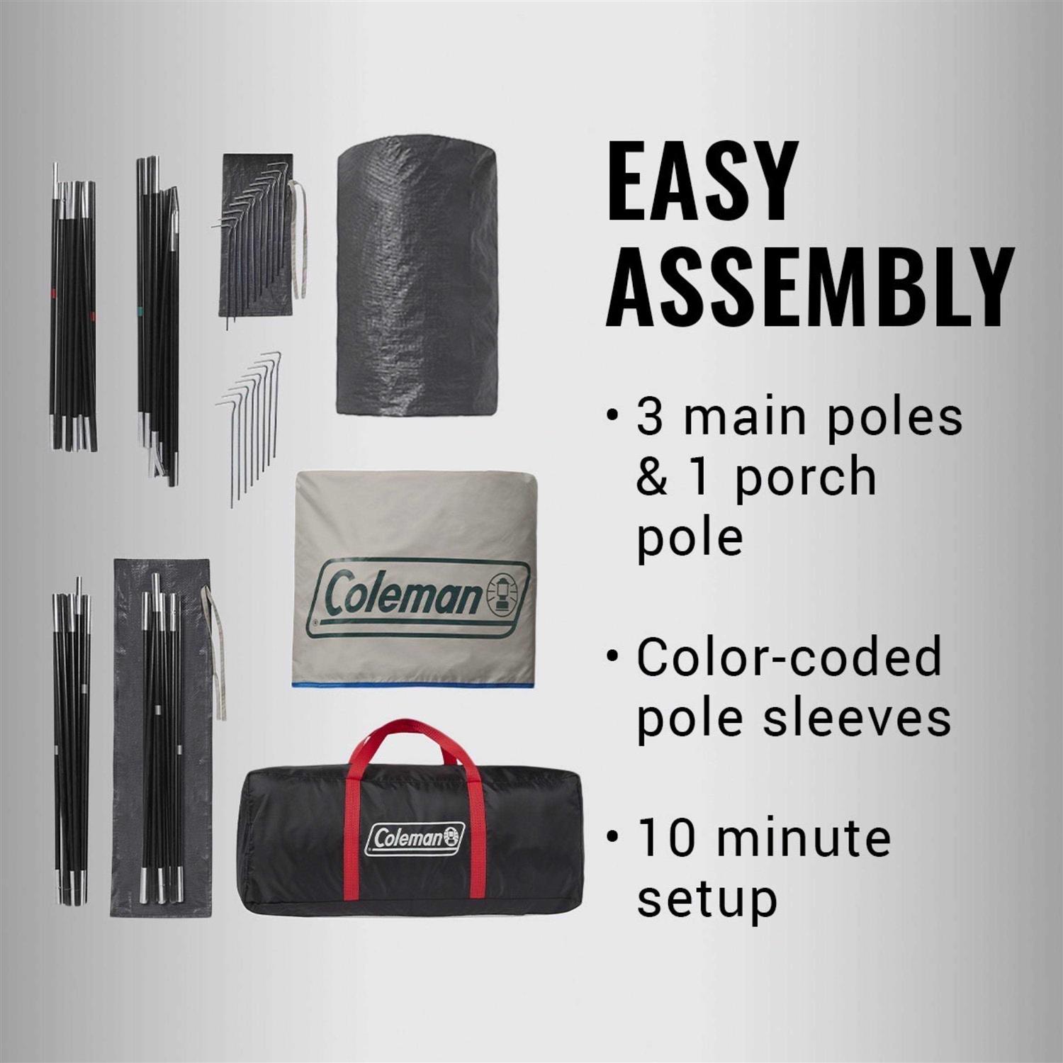 Coleman Person Cabin Tent with Screened Porch - Image 5