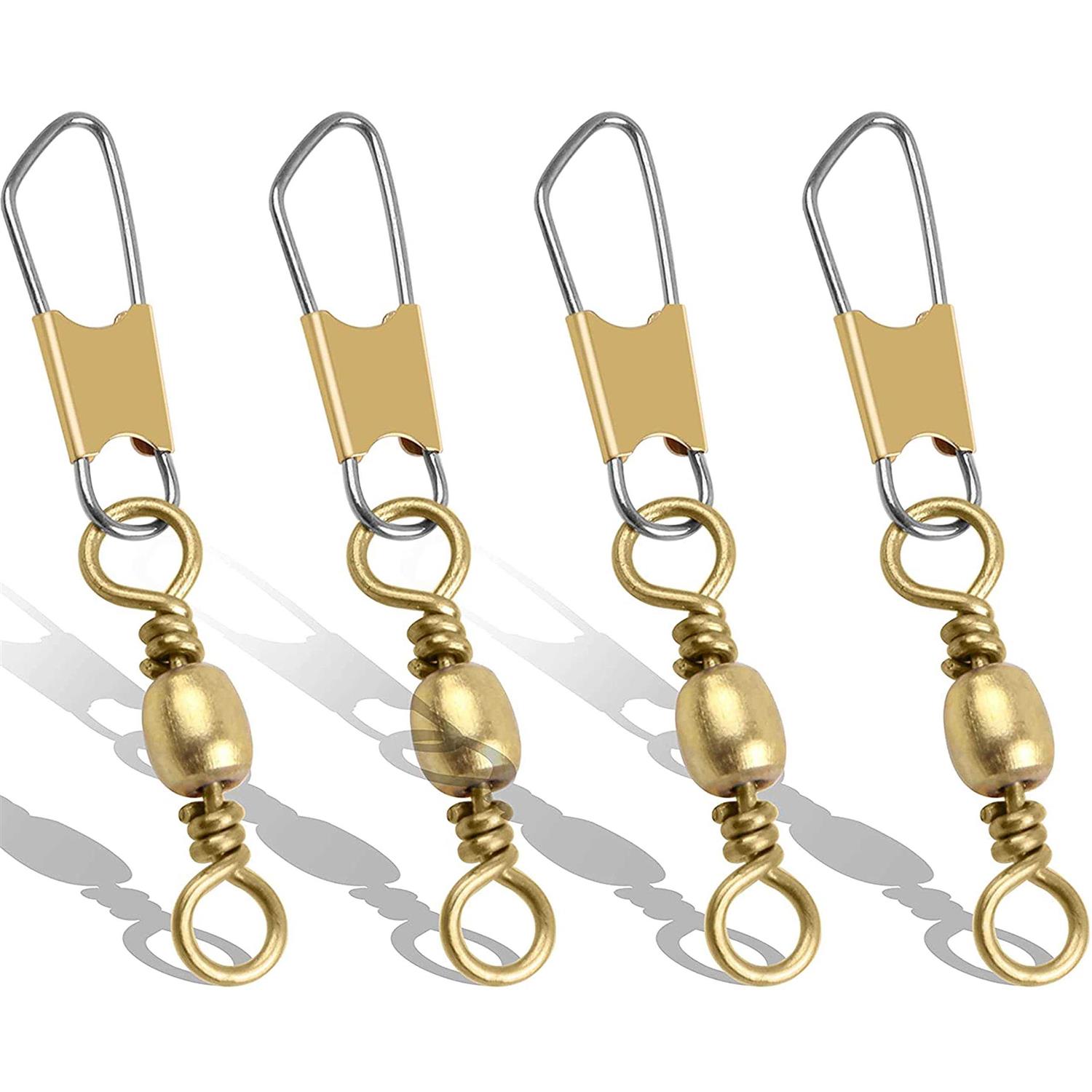 Shaddock Fishing Fishing Barrel Swivel with Nice Snap-100pcs Fishing Connector Snap Swivels Solid Rings Fishing High Strength Fishing Accessories Fishing Tackle - Image 3