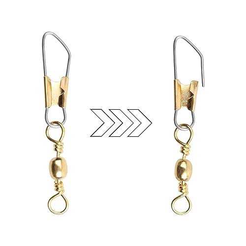 Shaddock Fishing Fishing Barrel Swivel with Nice Snap-100pcs Fishing Connector Snap Swivels Solid Rings Fishing High Strength Fishing Accessories Fishing Tackle - Image 5