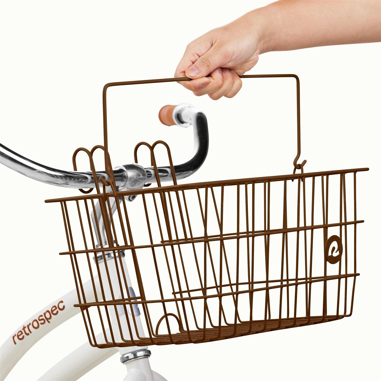 Retrospec Detachable Steel Apollo-Lite Lift-Off Front Bike Basket with Handles - Image 2