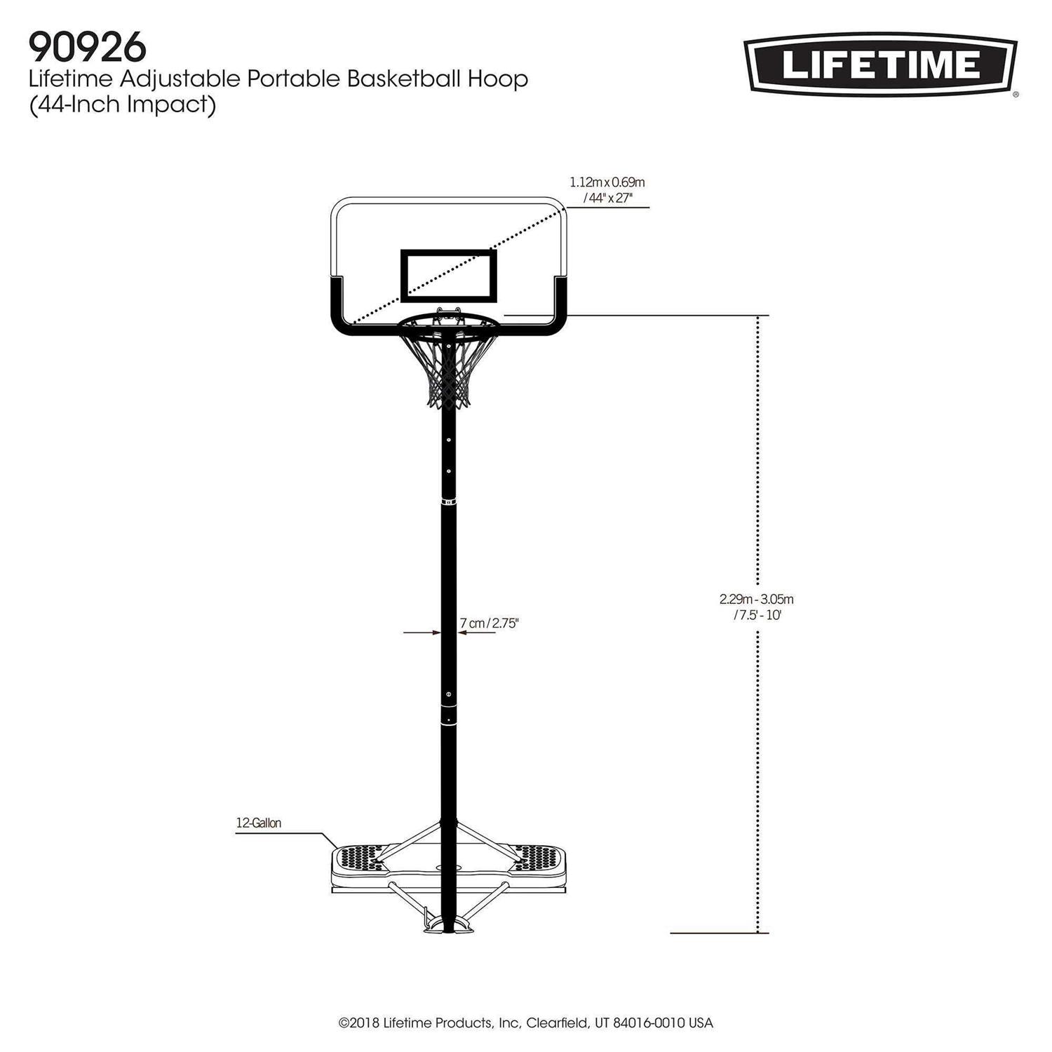 Lifetime Adjustable Portable Basketball Hoop - Image 3