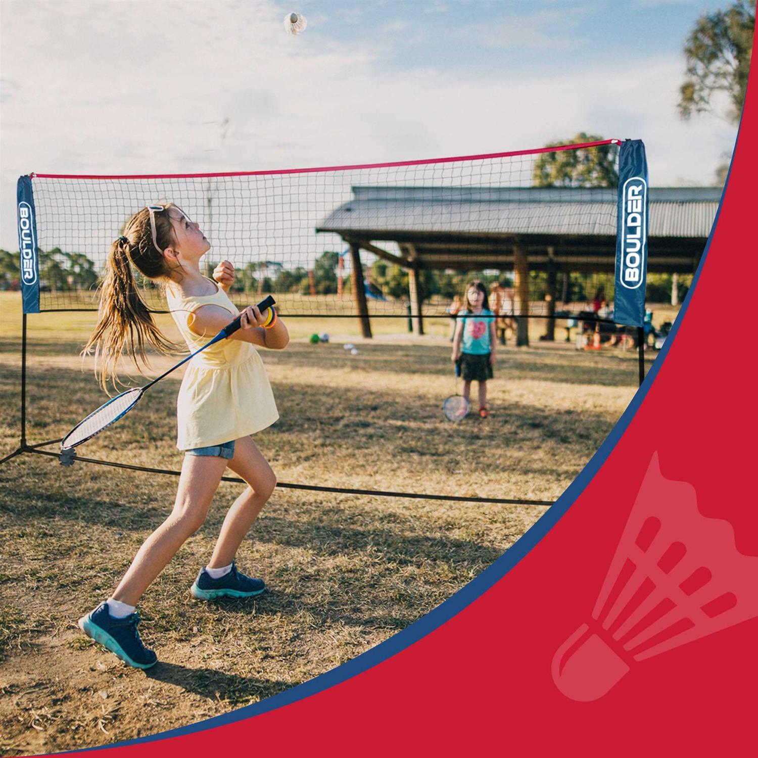 Boulder Sports Portable, Adjustable Volleyball and Badminton Net - Image 4