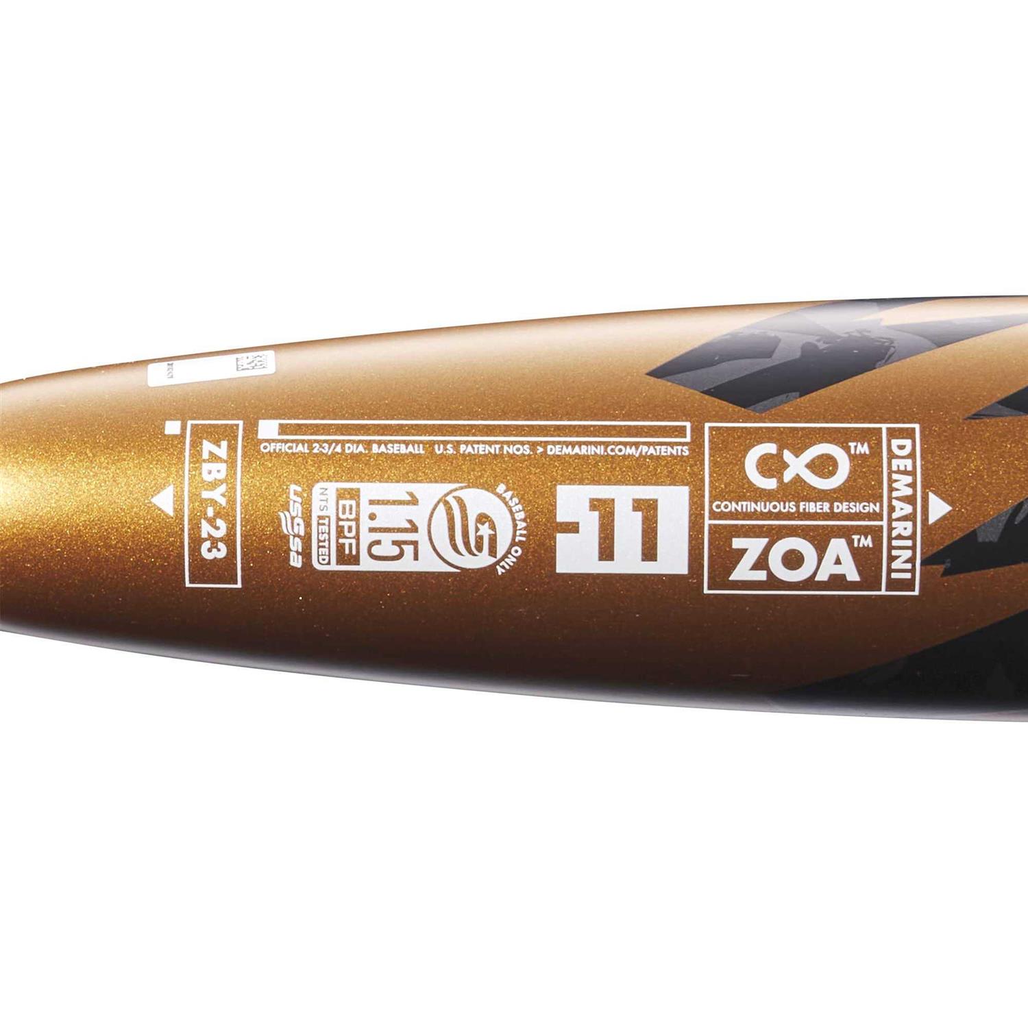 DeMarini 2023 Zoa USSSA Junior Big Barrel Baseball Bat - Image 5