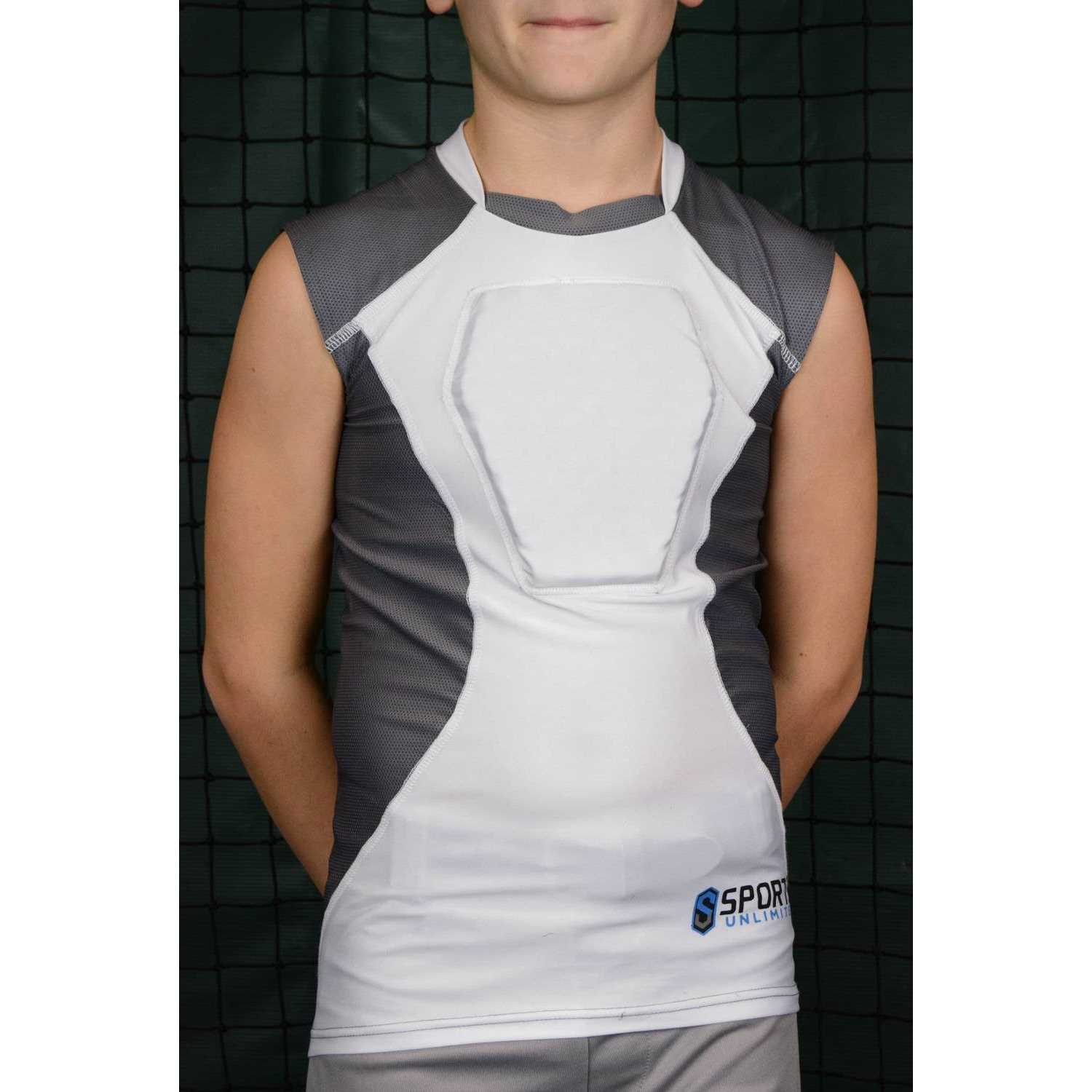Sports Unlimited Diamond Shield Youth Baseball Sternum Guard Shirt - Image 3