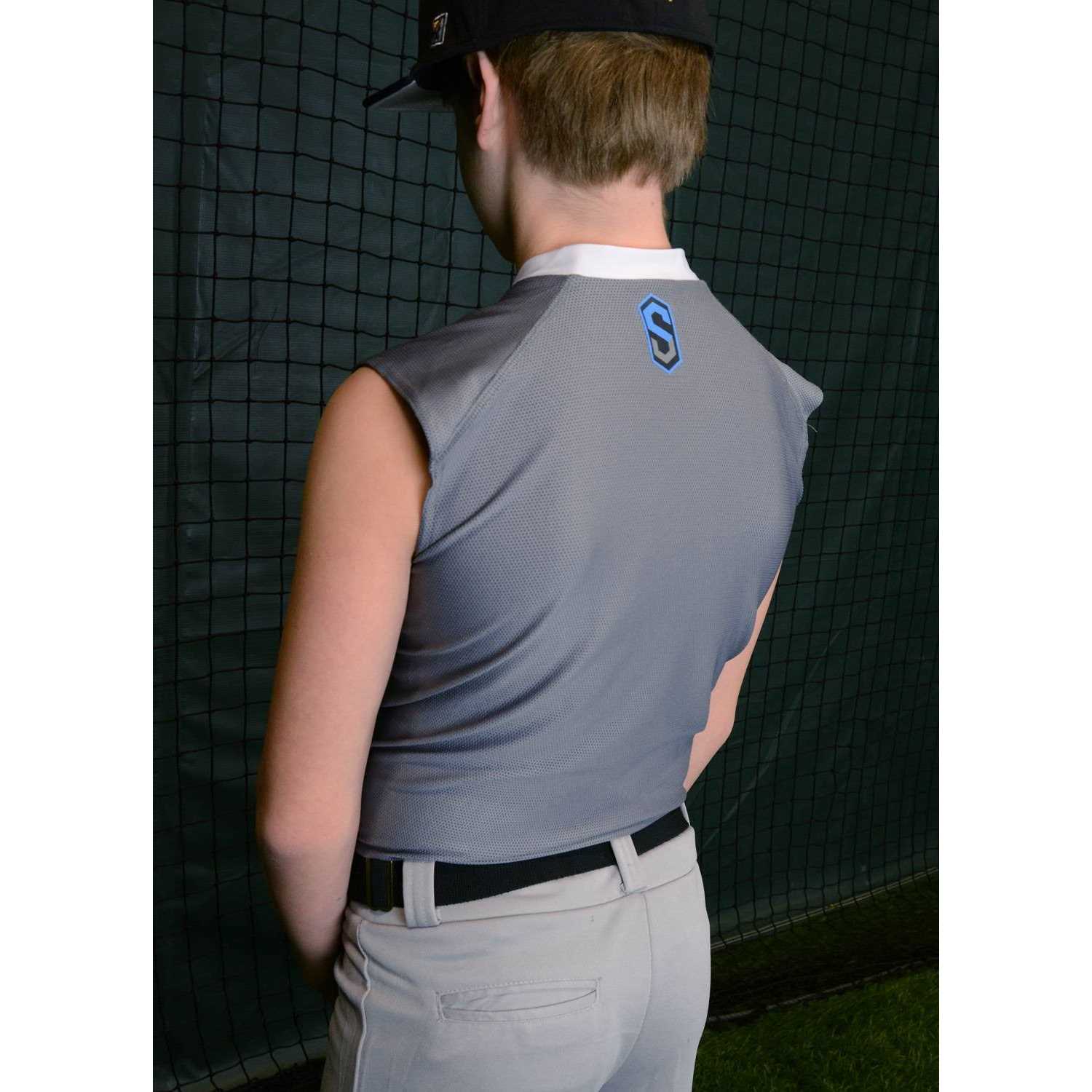 Sports Unlimited Diamond Shield Youth Baseball Sternum Guard Shirt - Image 5