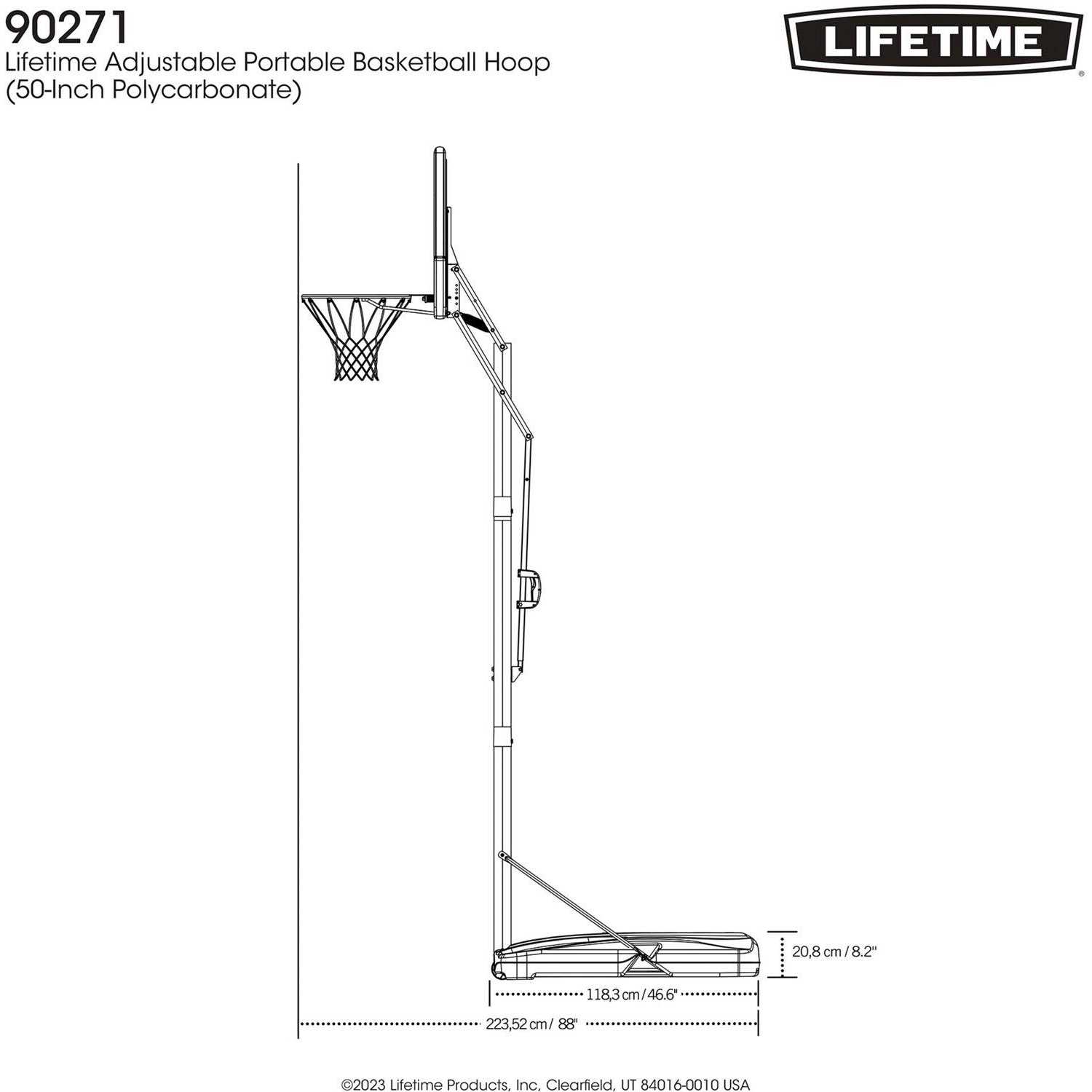 Lifetime Adjustable Portable Basketball Hoop - Image 4