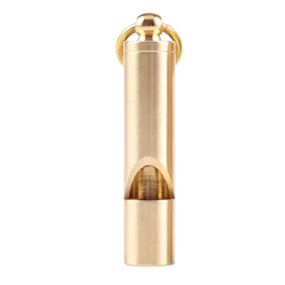 Loudest Brass Whistle Top-notch Premium Emergency Whistle Single Piece Construction
