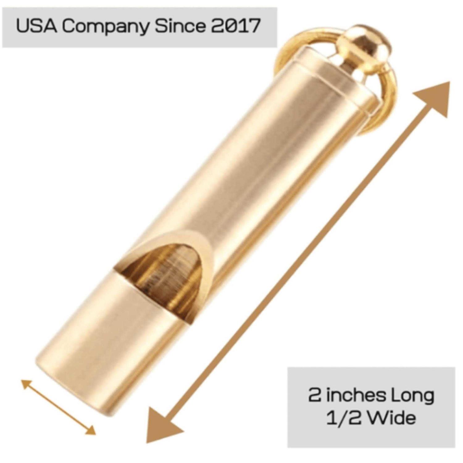 Loudest Brass Whistle Top-notch Premium Emergency Whistle Single Piece Construction - Image 4