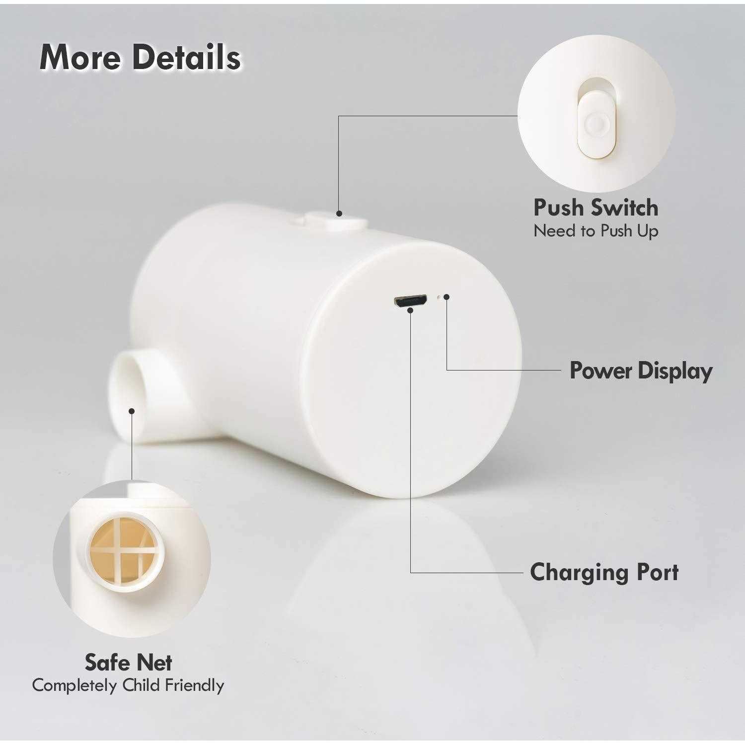 FLEXTAILgEAR MAX Pump 2020 Portable Air Pump with 3600mAH Battery USB Rechargeable Air Pump-Quick Inflate Deflate for Air Mattre - Image 4