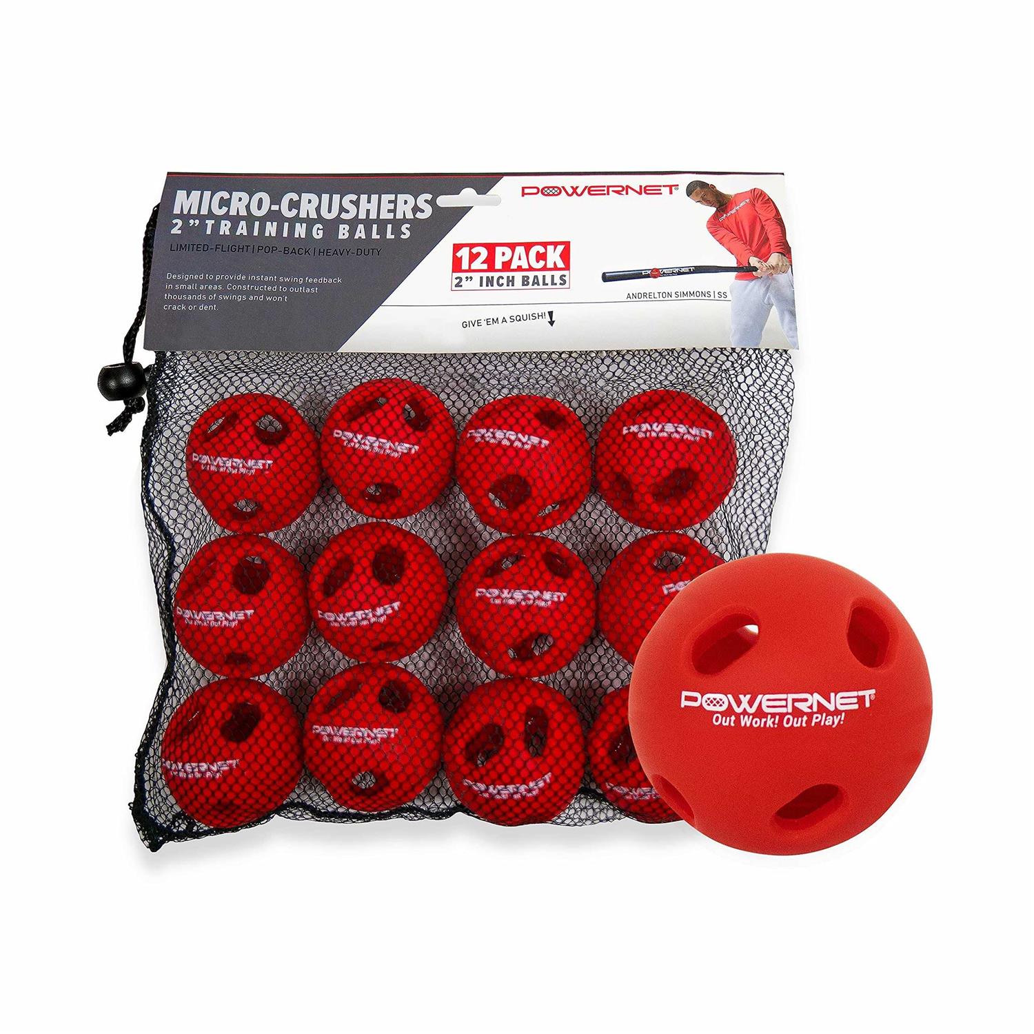 Powernet 12-Pack Micro Crushers Limited Flight Training Baseballs