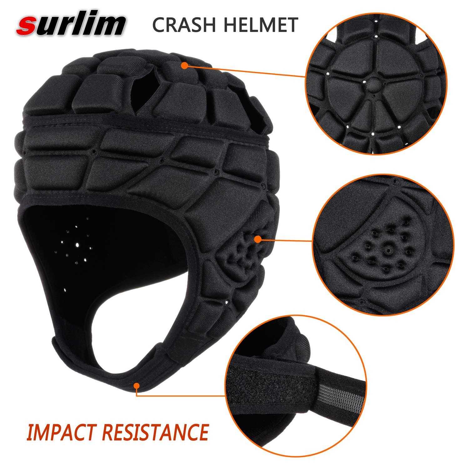 Surlim Rugby Helmet Headgear for Soccer Scrum Cap Soft Helmet Youth - Image 4