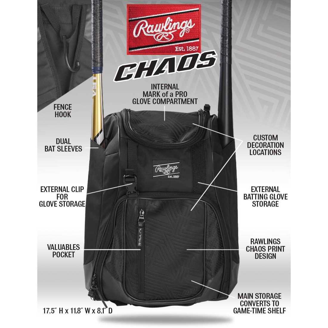 Rawlings CHAOS Backpack Bag Series - Image 5