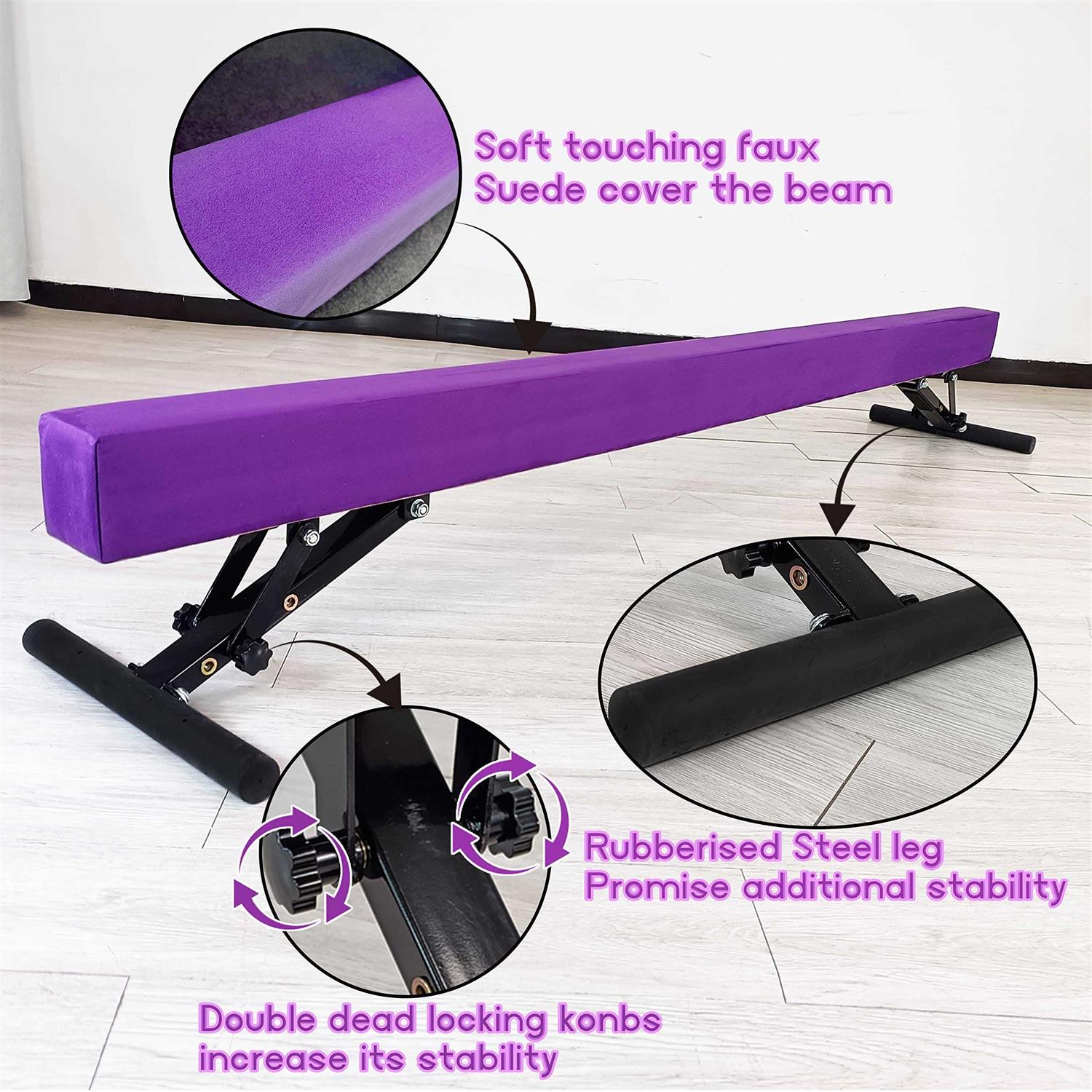 Seliyoo Adjustable Balance Beam for Kids 8FT gymnasitcs Beam high and Lower Floor Beam for Gymnastic Center Gymnastics Equipment for All - Image 5