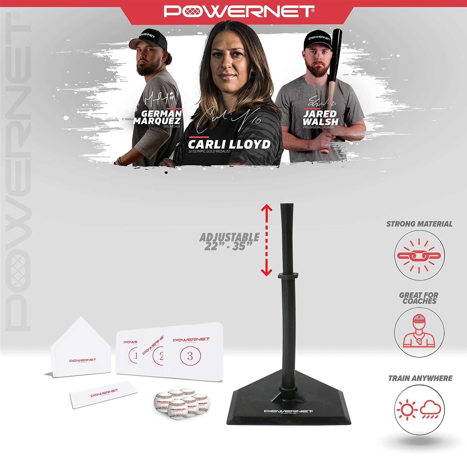 Powernet Baseball T-Ball 8-Piece Coaching Bundle - Image 4