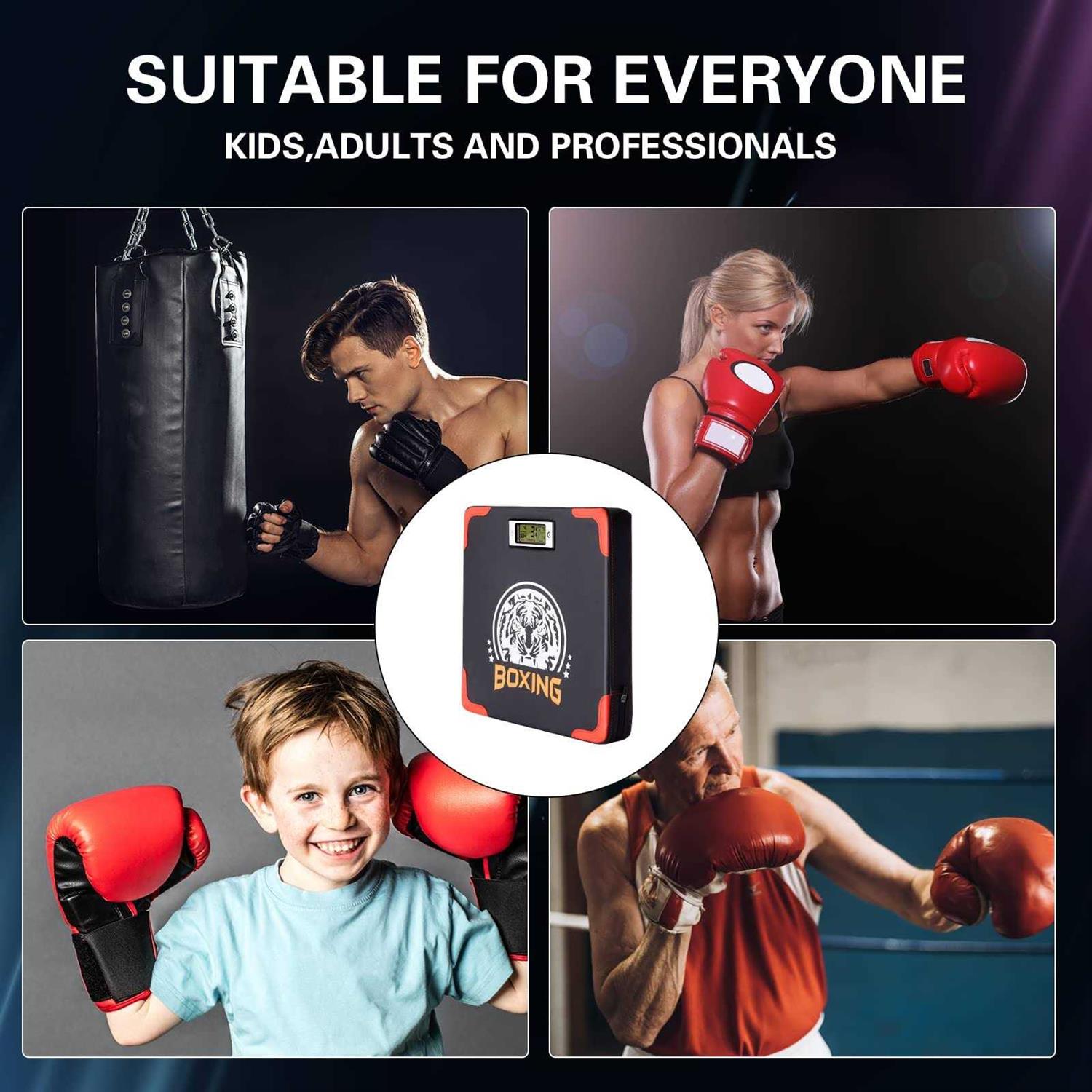 Hoteam Strength Tester Punch Force Sensor Adjustable Height Boxing Training Equipment Wall Mounted Boxing Boxer Boxing Machine Wall Punch Pad Boxing - Image 4