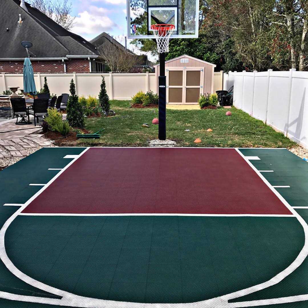 Outdoor Basketball Court 12 x 12 Plastic Interlocking Deck Tile FlooringInc - Image 3