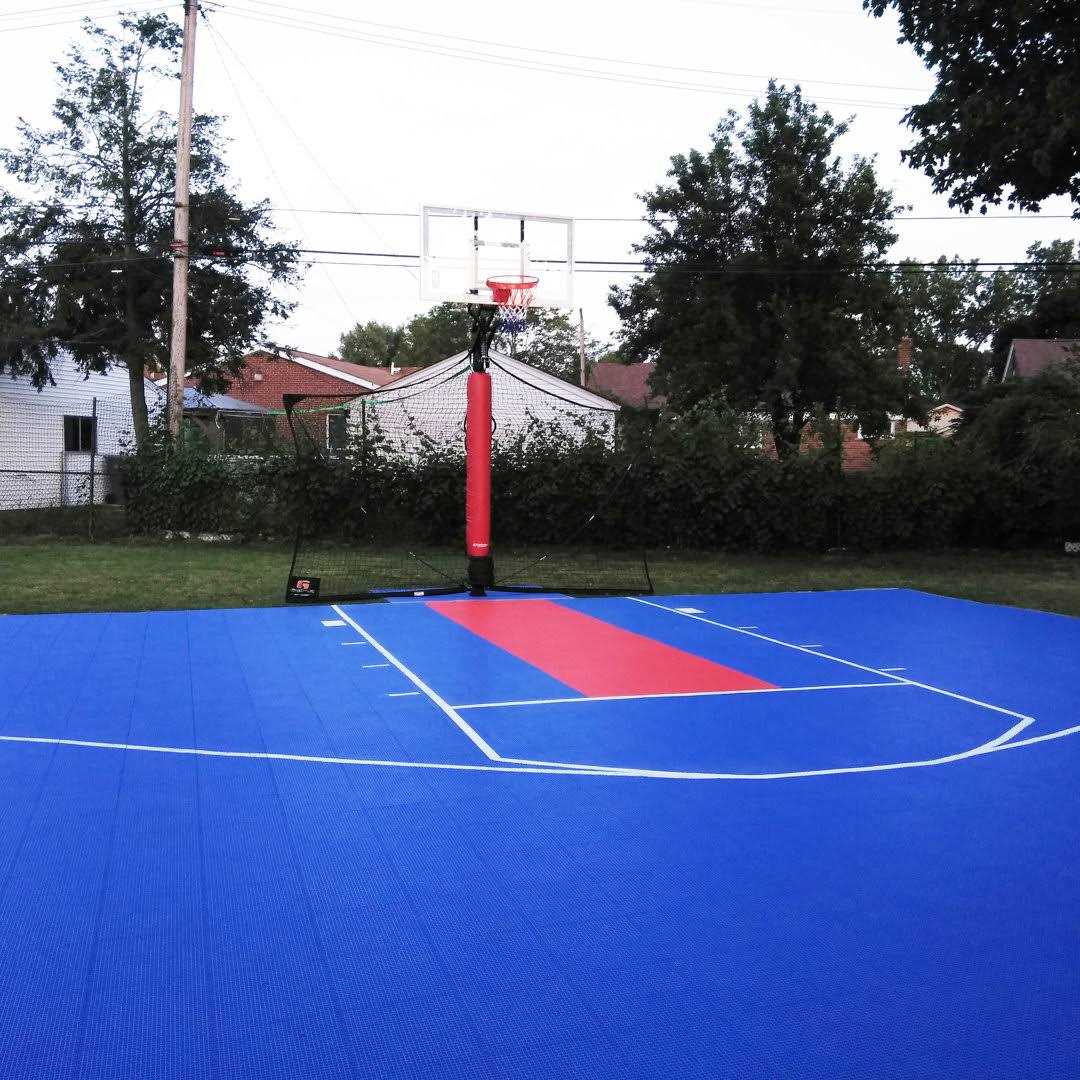 Outdoor Basketball Court 12 x 12 Plastic Interlocking Deck Tile FlooringInc - Image 4
