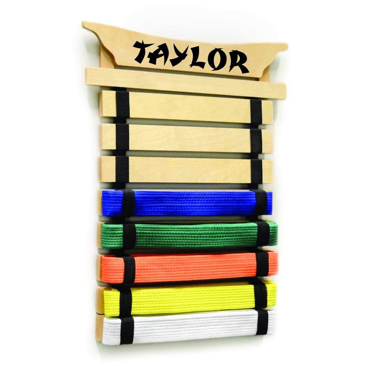 Milliard Karate Belt Display Holds 8 Martial Arts Belts - Image 2