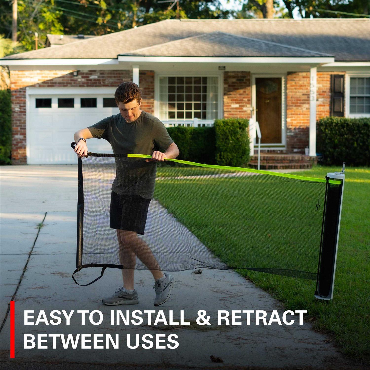 Rukket Sports Driveway Guard Adjustable Barricade Net & Ground Stakes - Image 3