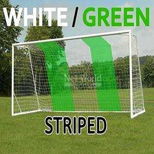 Forza White Striped Soccer Goal Net