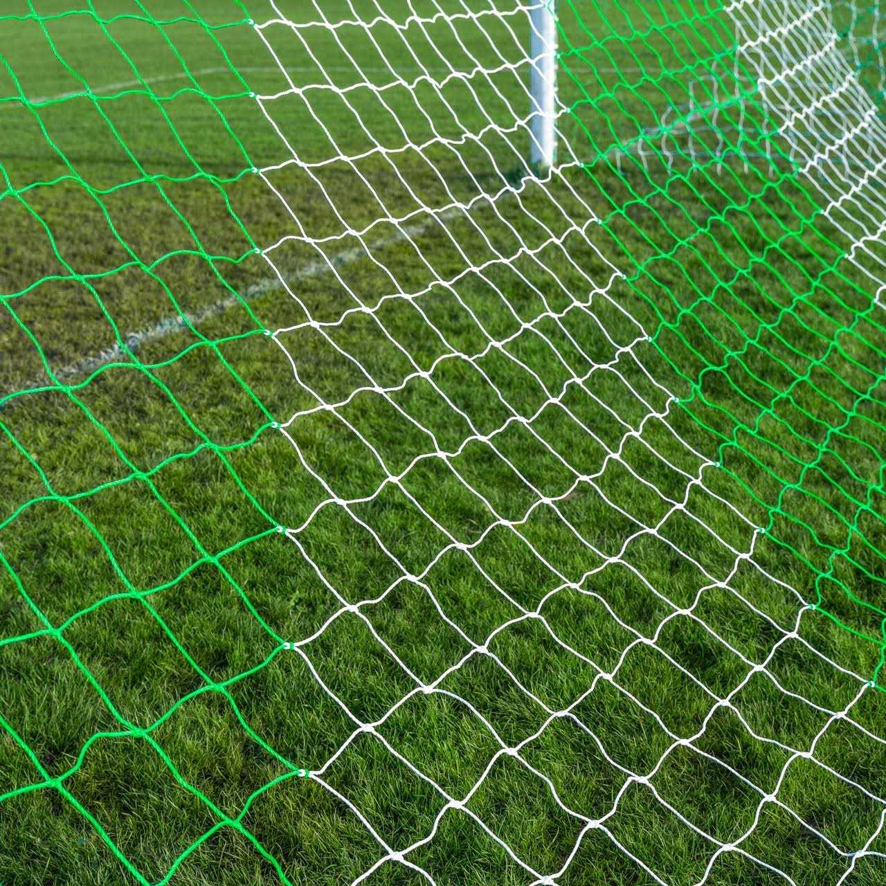 Forza White Striped Soccer Goal Net - Image 4