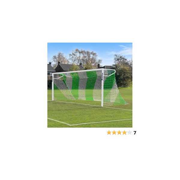 Forza White Striped Soccer Goal Net - Image 5