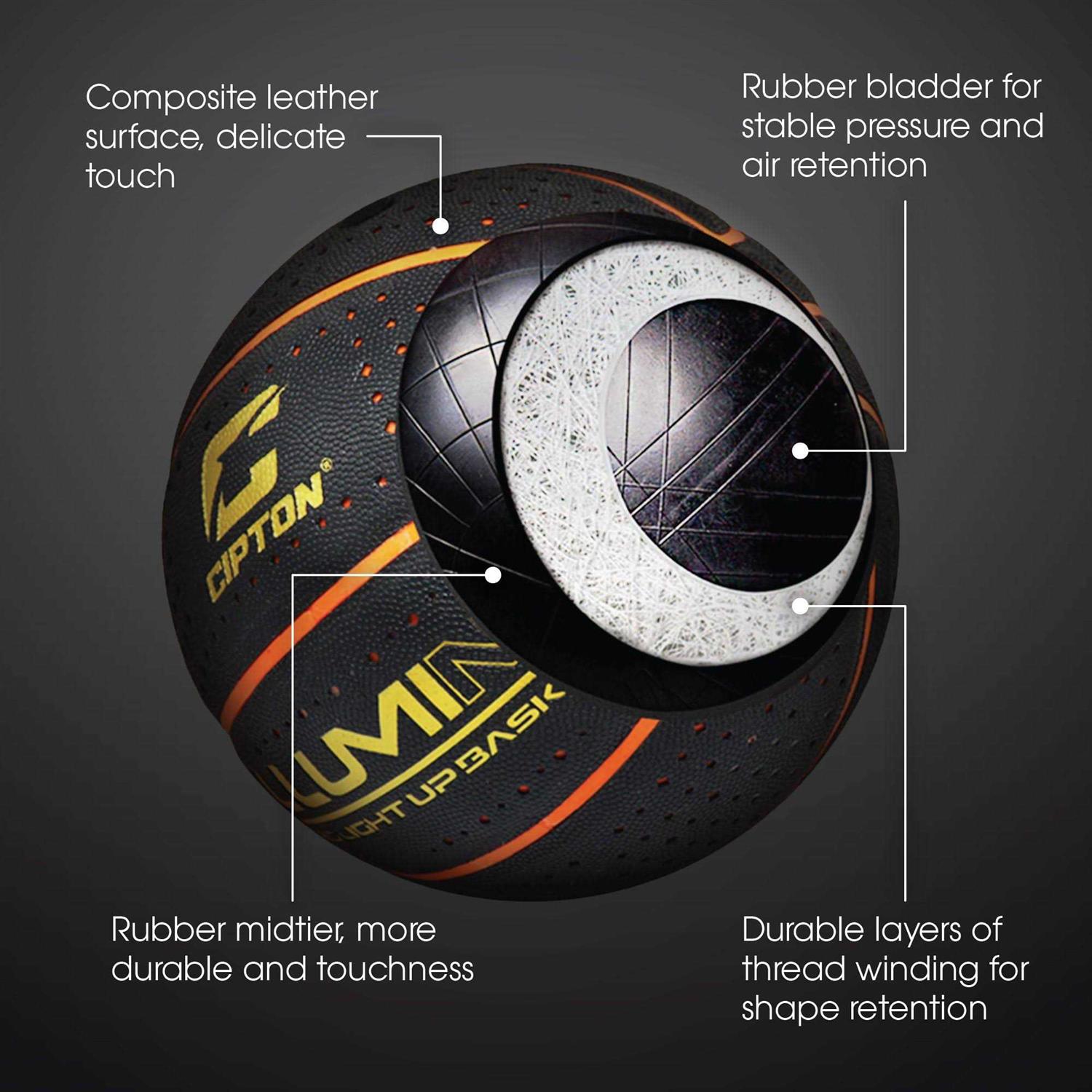 Cipton LED Light-Up Composite Microfiber Basketball - Image 3