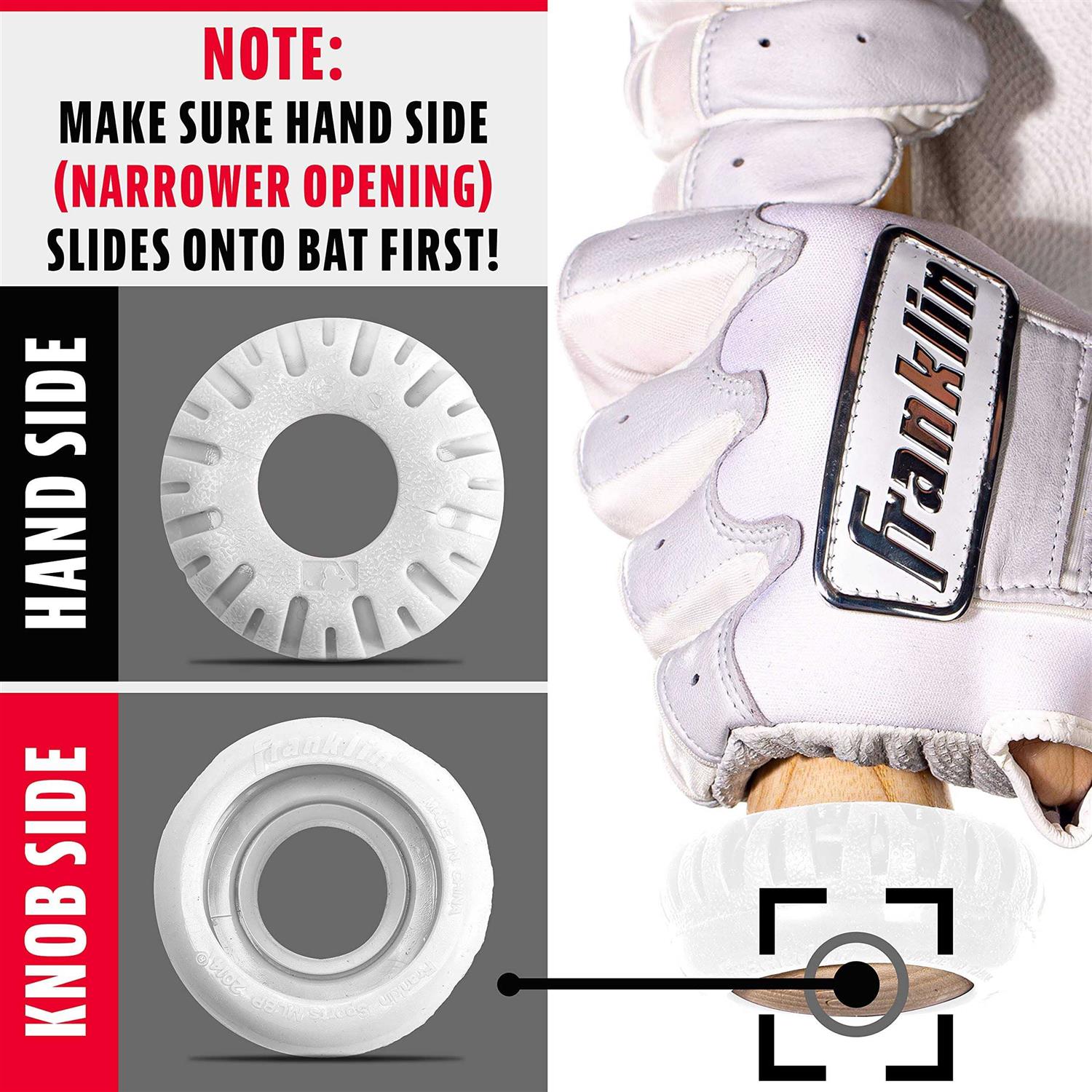 Franklin Sports MLB Gator Grip Baseball Bat Grip Knob - Image 2