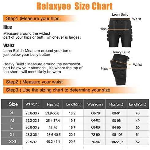 Relaxyee Protective Padded Shorts, Hip Padded Shorts 3D Hip Padded Short Pants Skating Impact Hip - Image 3