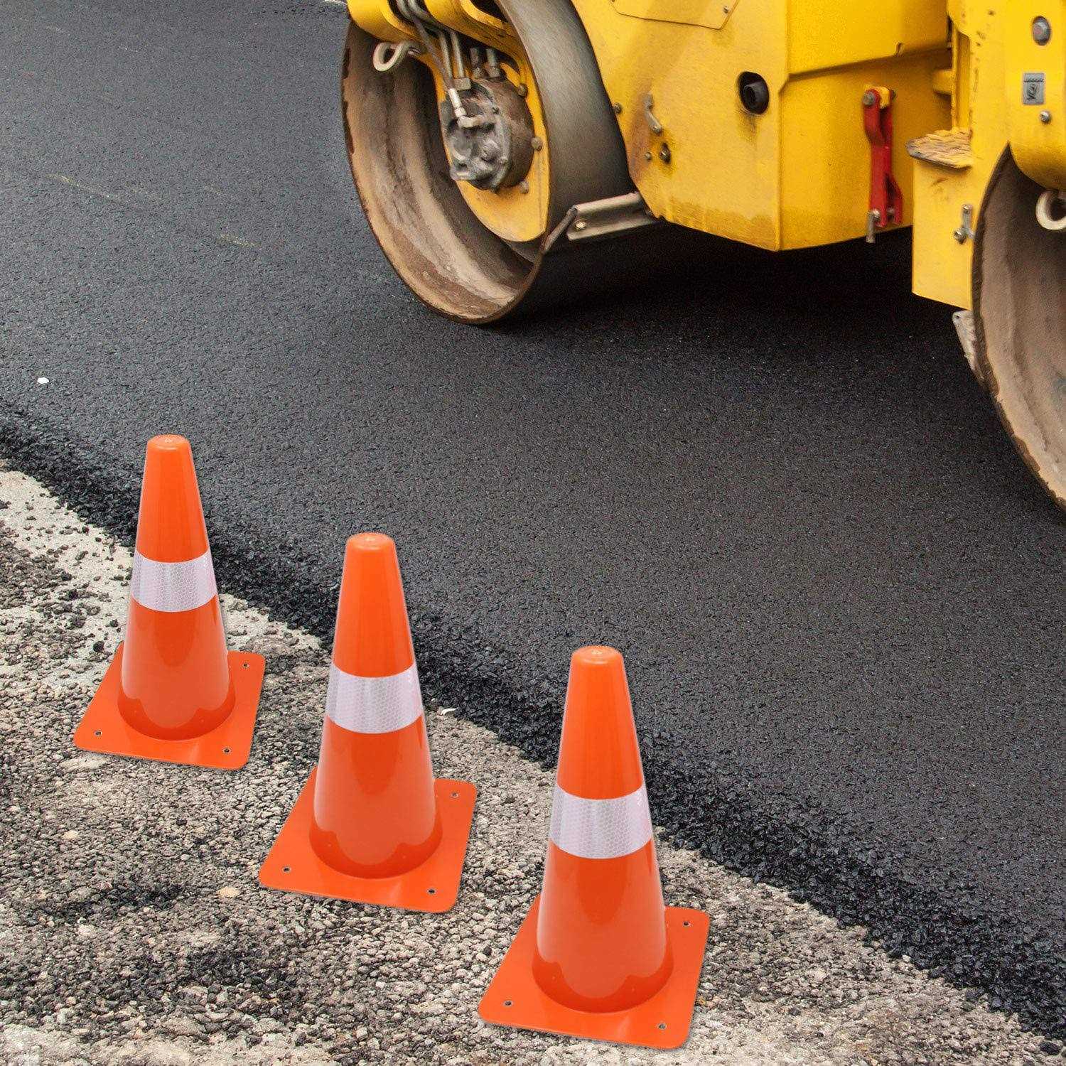 Pro Image Orange Safety Cones with 12 inch Reflective Stripe - Image 2