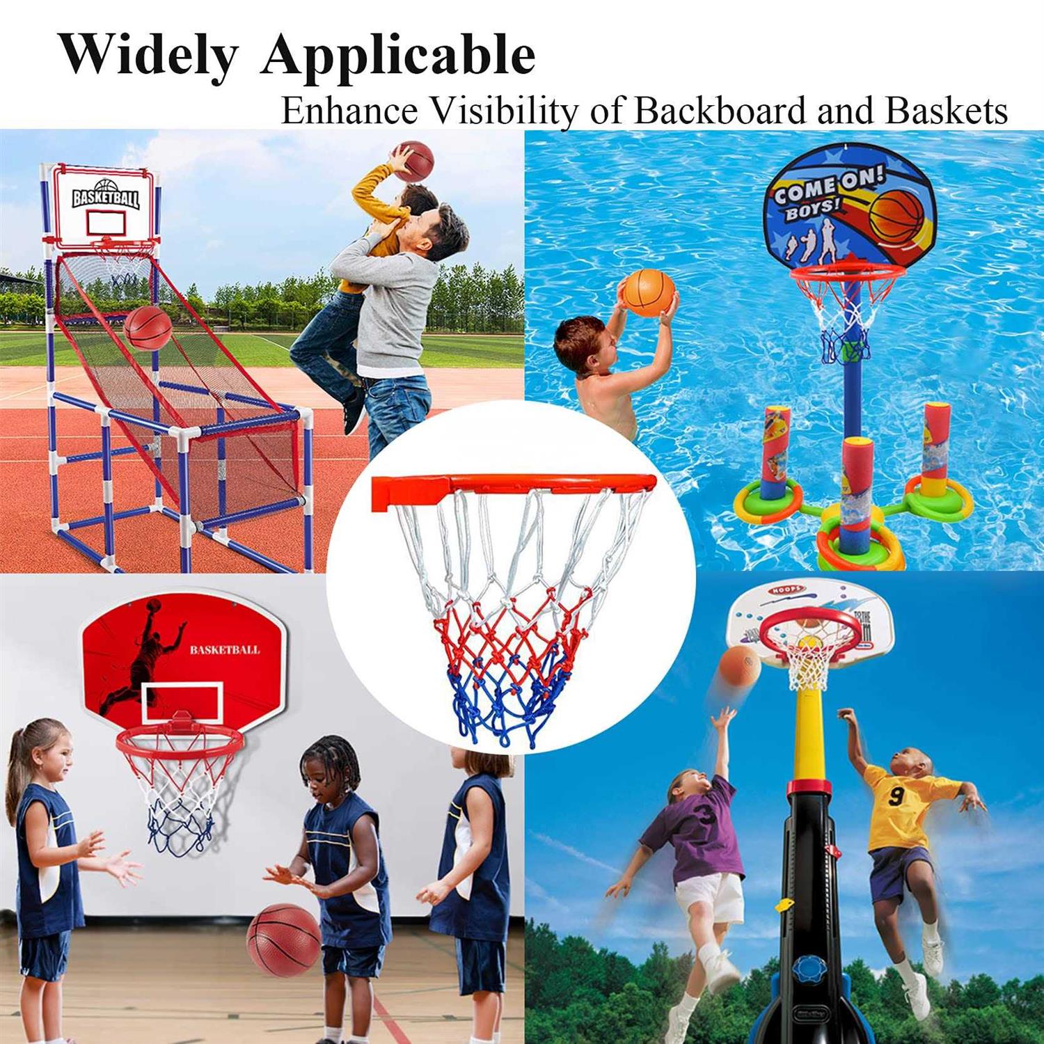 EDRLAITY Small Replacement Net for Mini Basketball Hoop Fits 8 Loops - Image 4