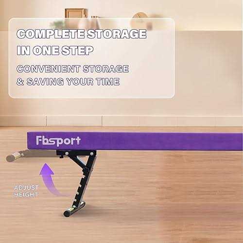 Fbsport 8ft Adjustable Balance Beam High and Low Floor Beam Gymnastics Equipment for Kids/Adults,Gymnastics Beam for Training,Practice - Image 4