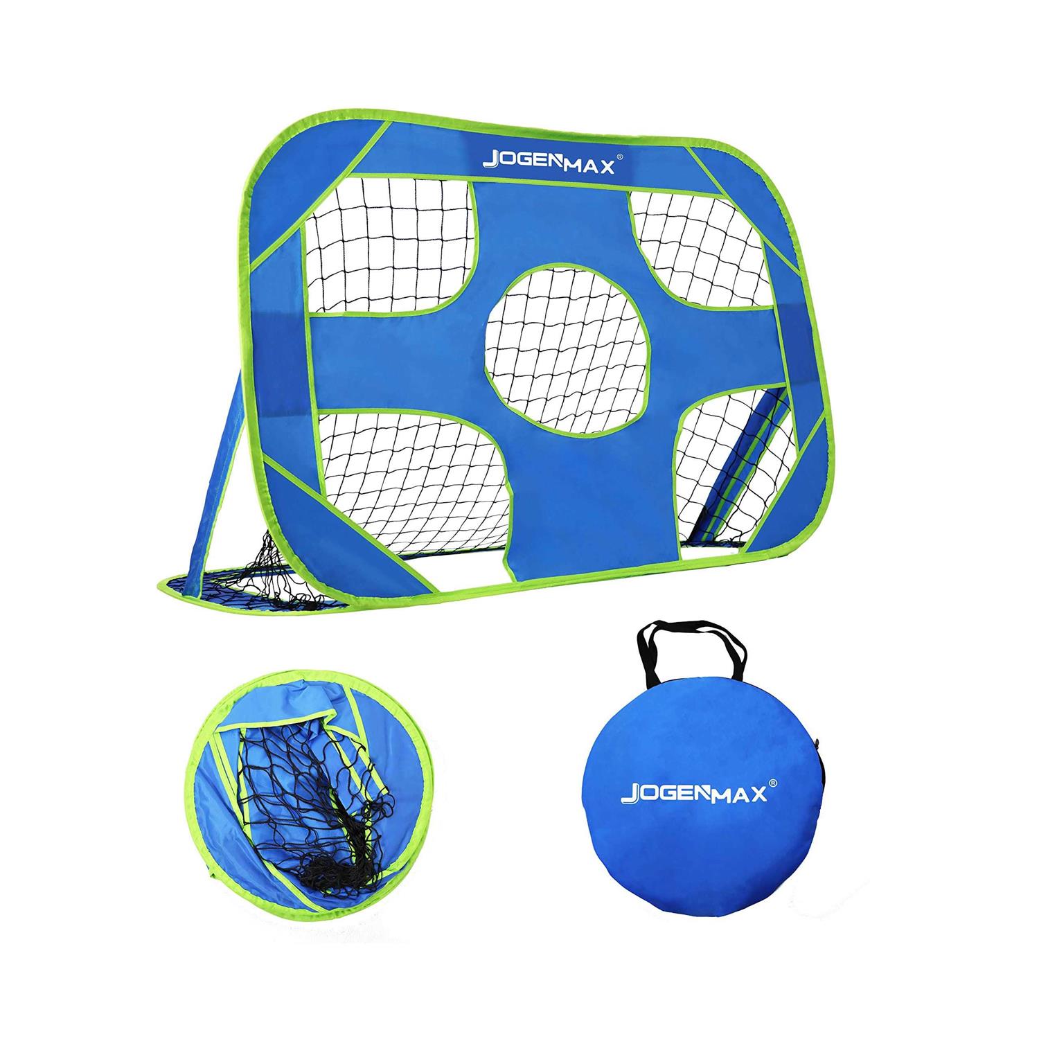 JOGENMAX Soccer Goals for Backyard 2-in-1 Pop-up Soccer Net