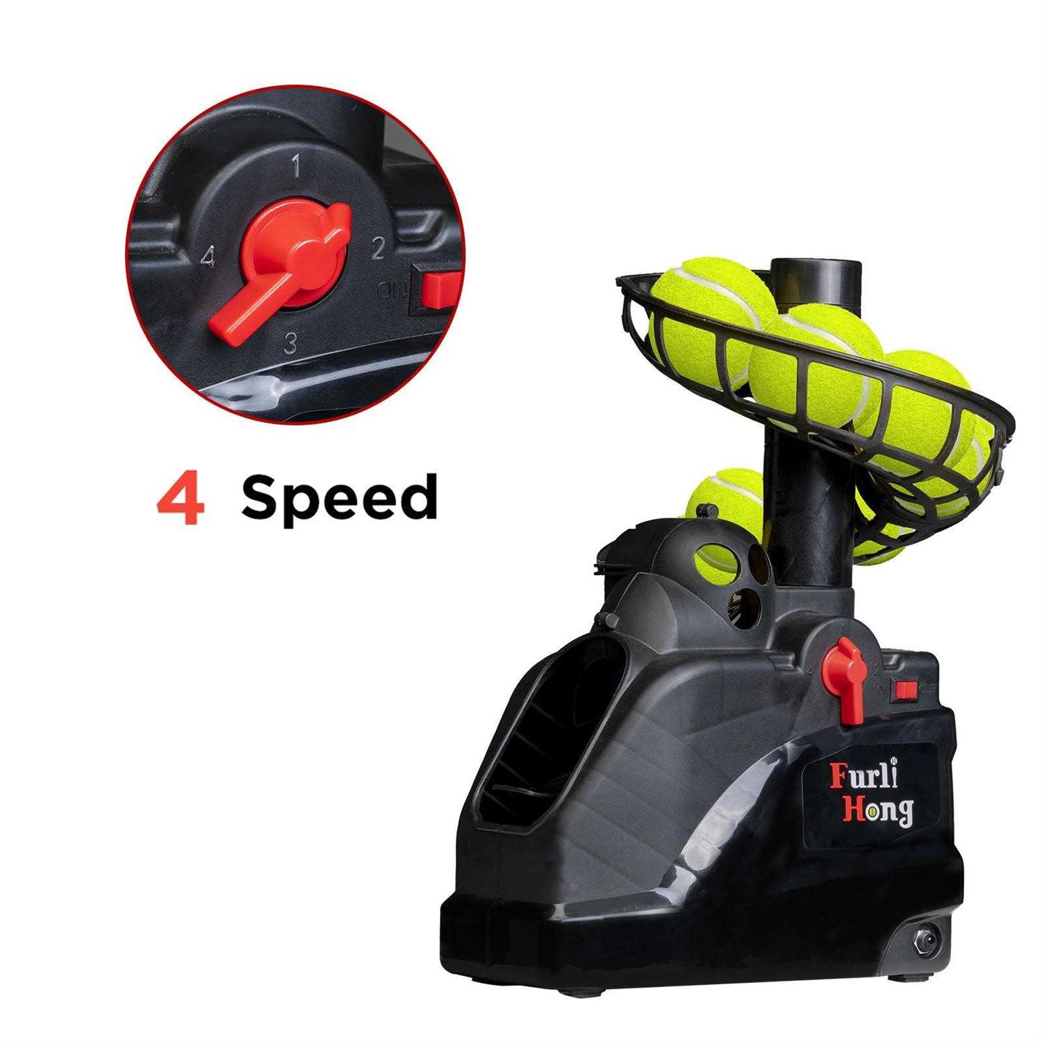 Furlihong 6802BH 2 in 1 Baseball & Tennis Ball Launcher Machine, Adjustable Launching Angle, Speed and Interval, Powered by Battery or AC Adapter - Image 4