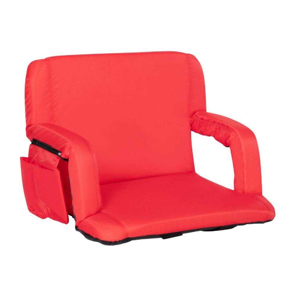 Emma + Oliver Extra Wide Portable Stadium Chair Reclining Padded Back & Seat