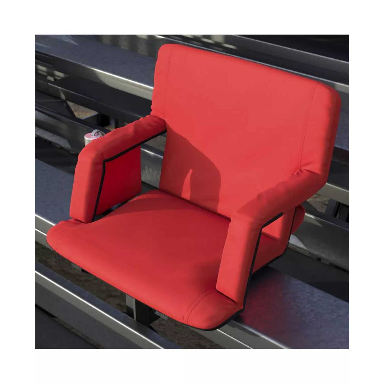 Emma + Oliver Extra Wide Portable Stadium Chair Reclining Padded Back & Seat - Image 2