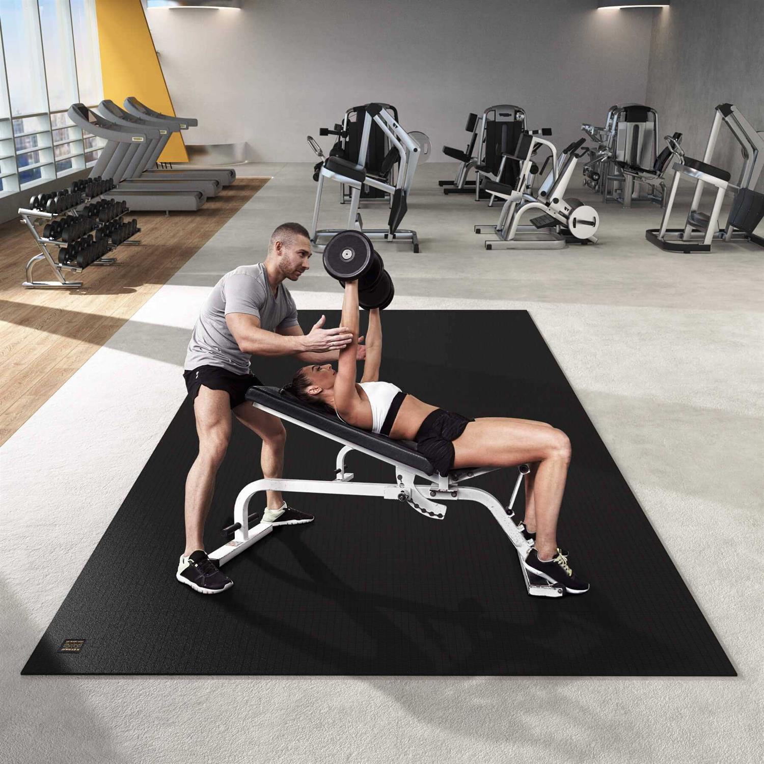 Gxmmat Extra Large Exercise Mat 12'x6'x7mm Ultra Durable Workout Mats For Home Gym Flooring