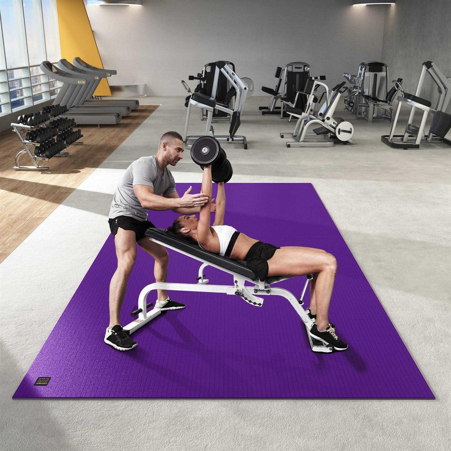 Gxmmat Extra Large Exercise Mat 12'x6'x7mm Ultra Durable Workout Mats For Home Gym Flooring