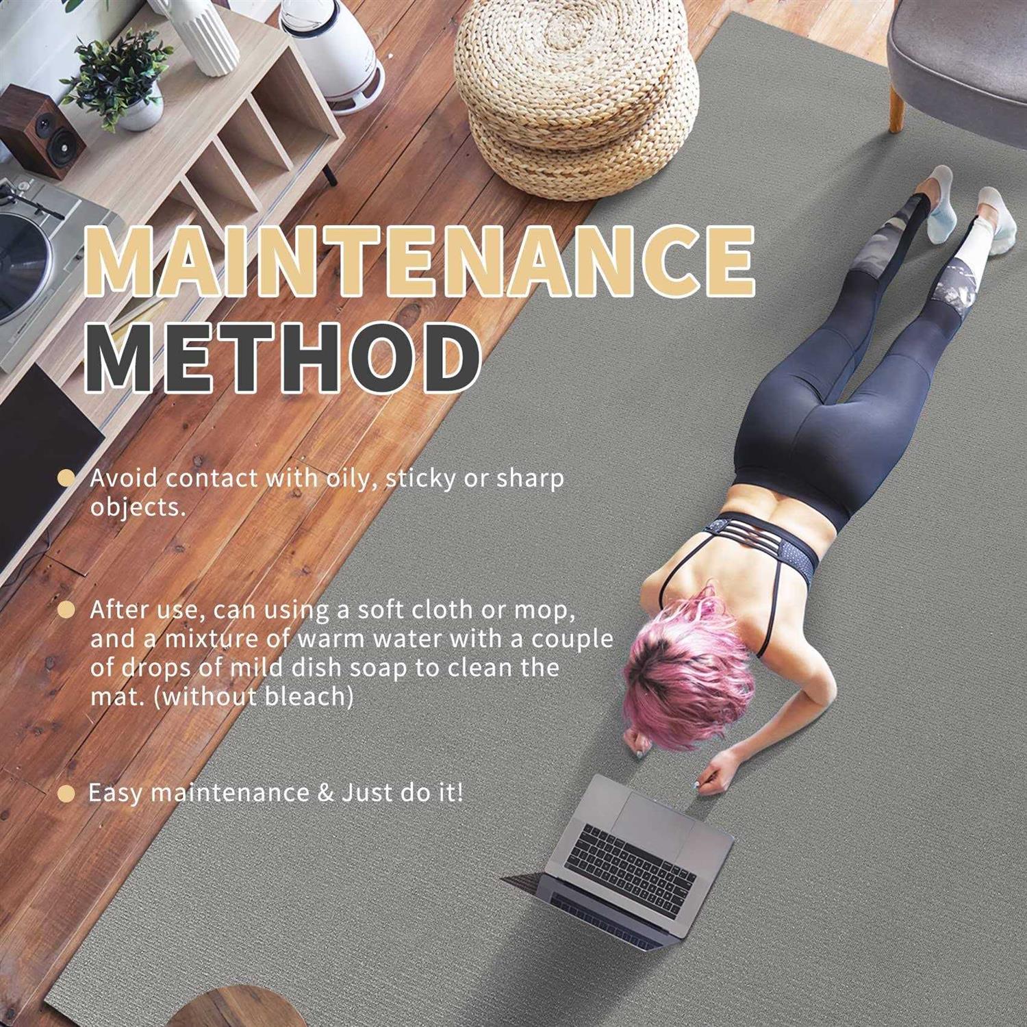 Gxmmat Extra Large Exercise Mat 12'x6'x7mm Ultra Durable Workout Mats For Home Gym Flooring - Image 2