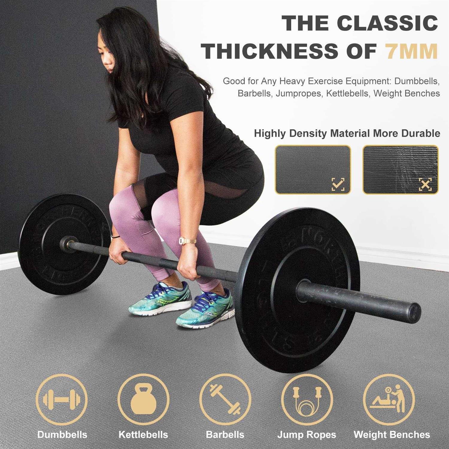 Gxmmat Extra Large Exercise Mat 12'x6'x7mm Ultra Durable Workout Mats For Home Gym Flooring - Image 5