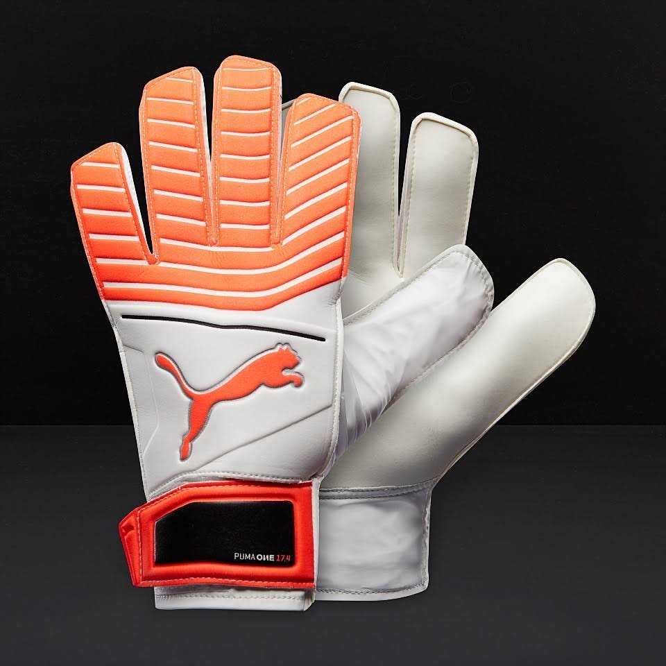 Puma Mens One Grip 17.4 Soccer Gloves Red - Image 2