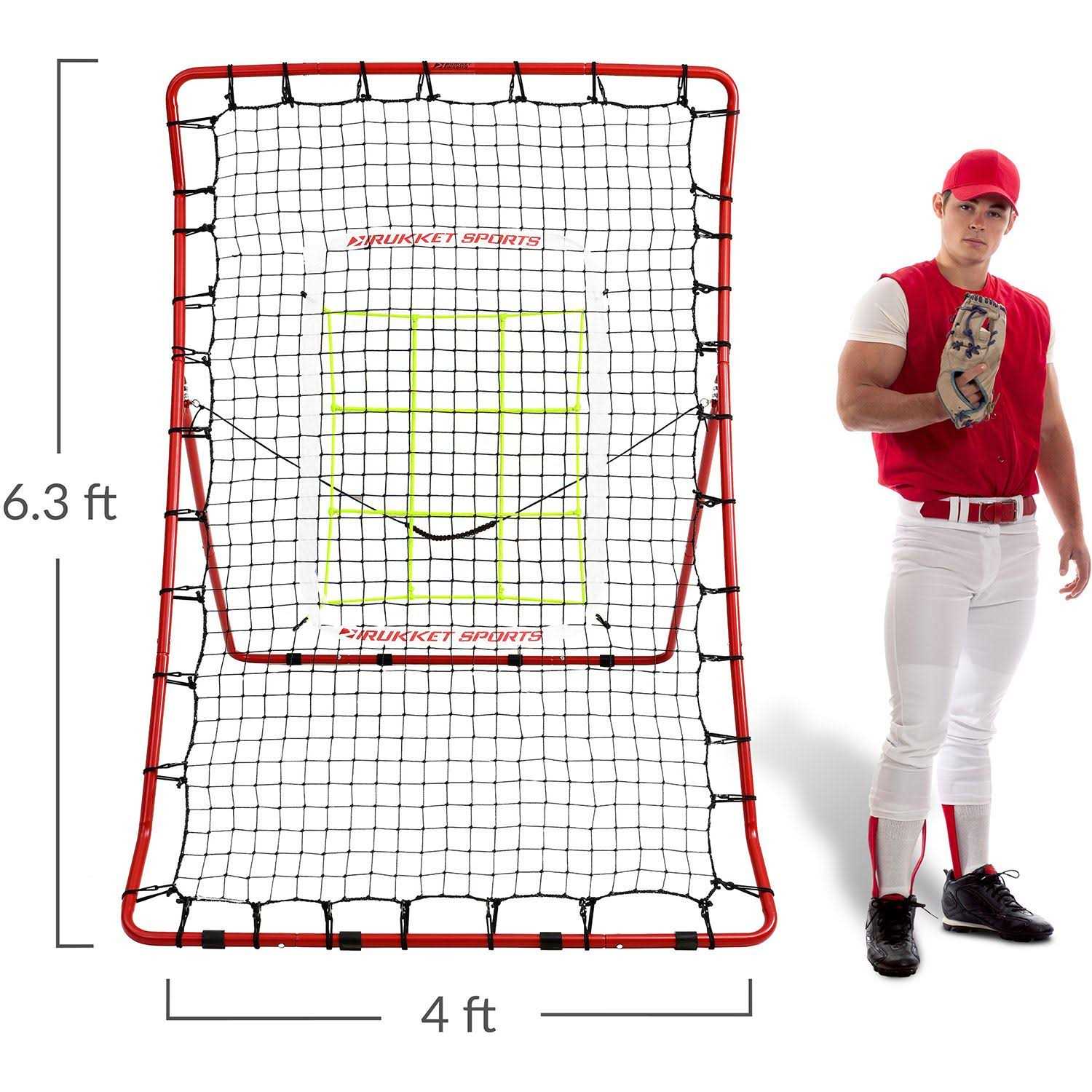 Rukket Sports Pitch Back Baseball/Softball Rebounder Pro w/ Weighted Balls - Image 4