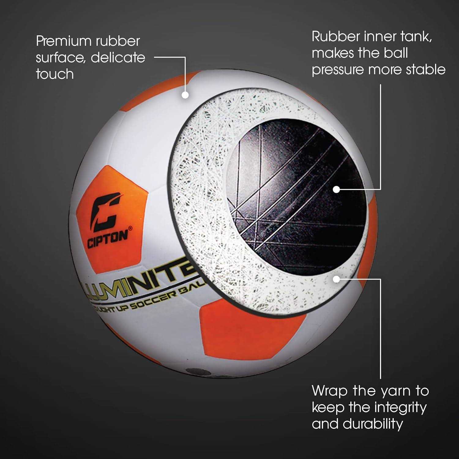 Cipton LED Light-Up Soccer Ball - Image 4