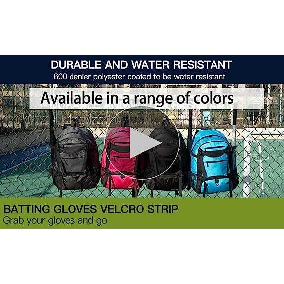 Hsmihair Baseball Bag Baseball Backpack With External Helmet Holder For Baseball, T-ball & Softball Equipment & Gear For Youth and Adults,h - Image 3