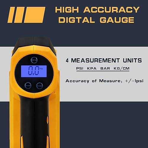 ironfist Tire Inflator for DeWalt Battery Portable Air Compressor for Car, Bicycle, Ball, 20V Auto Tire Pump with Digital Pressure Gauge (Tool Only, - Image 2