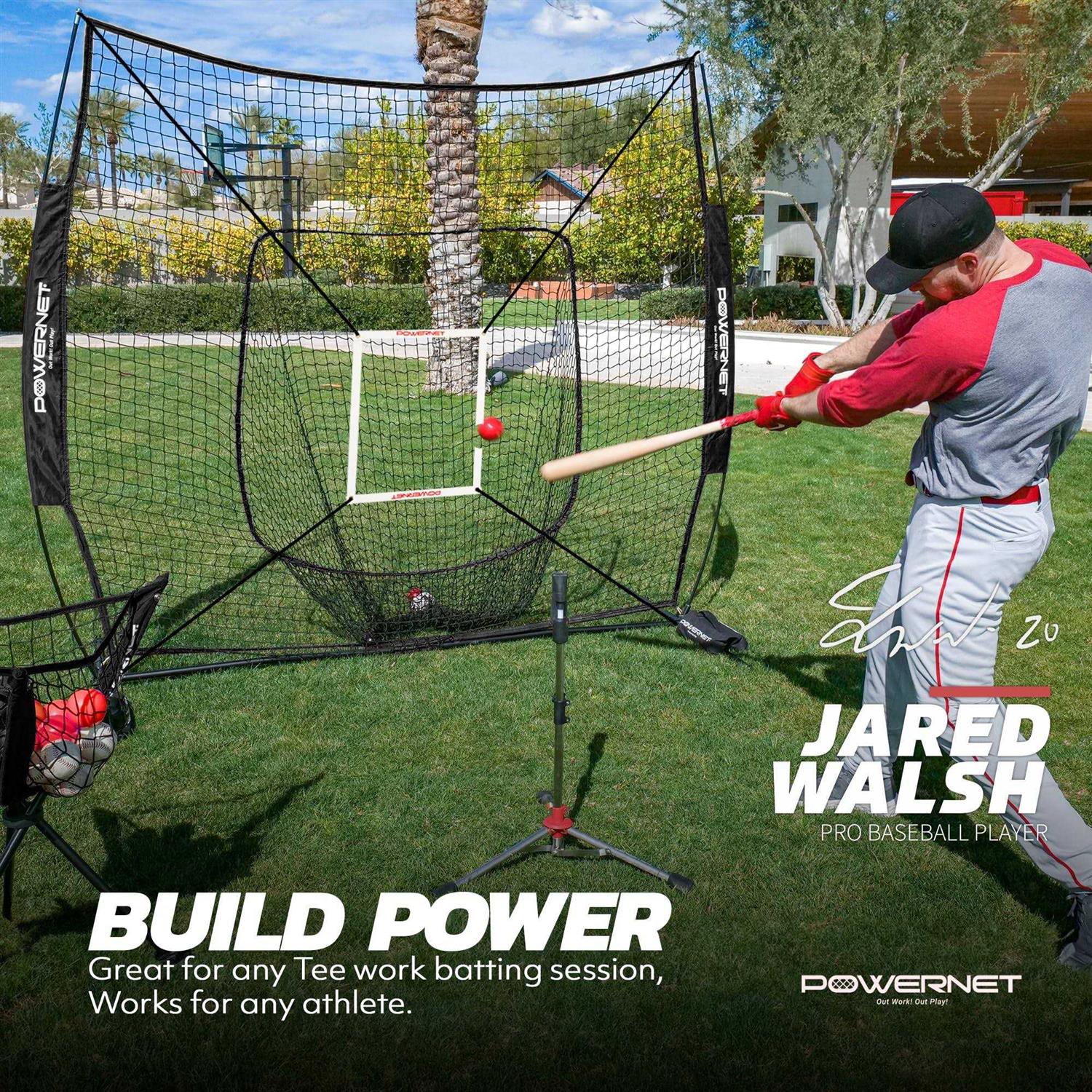 Powernet DLX Pro Bundle Baseball Softball Net w/ Strike Zone 3 Traini - Image 3